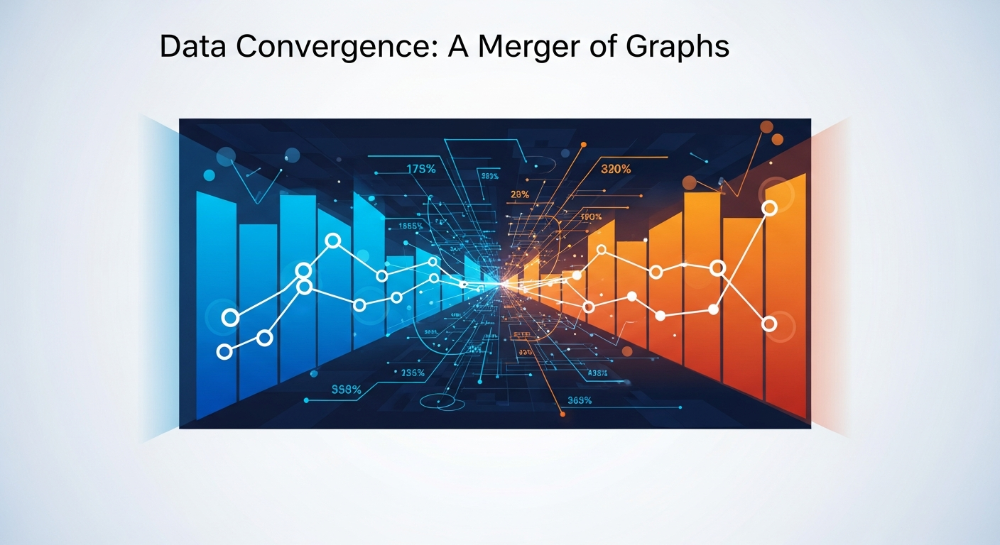 editorial illustration of two competing companies represented by different color