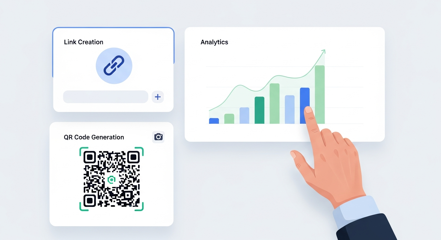 editorial illustration of a user-friendly dashboard with various widgets for lin